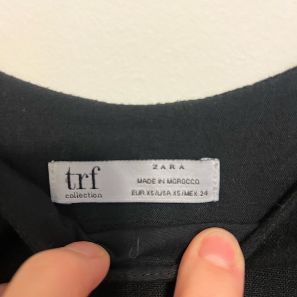 2/$30 Zara - Black 3/4 Length Long Sleeve Midi Dress with Pockets - Picture 7 of 8